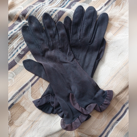 Accessories - Vintage 1940s/1950s gloves sheer brown
